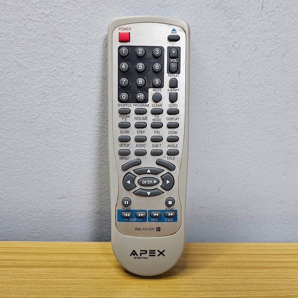 Original Apex Digital RM-1010W DVD Player Remote Control OEM RM-10W Tested